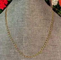 Vintage 24K GB curb link chain necklace