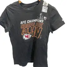 Nike Womens M Kansas City Chiefs AFC Short Sleeved Tee NEW