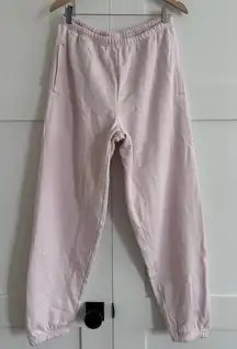 Skims Cotton Fleece Classic Jogger in Barely Pink, Size Medium