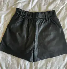 Steve Madden Leather Shorts Faux