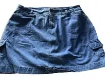 Vintage Woman Within Denim 6-Pocket Cotton Stretch Skirt Short Women’s Sz 18