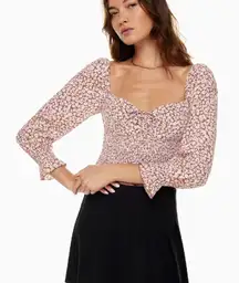 Sunday Best‎ Aritzia Sinatra Long sleeve Smocked Blouse