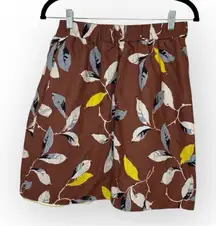 Boden Brown Leaf Print A-Line Skirt Size 4 – Retro Mod Classic Preppy Fall