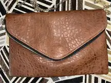 Urban Expression Urban Expressions NEW Stella Pebbled Brown Vegan Leather Crossover Bag $60 MSRP