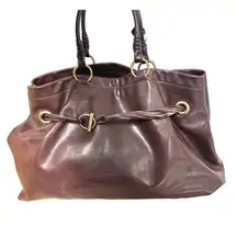 Celine Hobo Purse Brown Leather XL Vintage