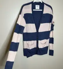 VINTAGE Y2K ABERCROMBIE & FITCH Wool Blend Cable Knit V-Neck Cardigan Pockets L