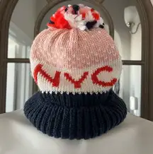 AE Outfitters NYC Wool Beanie Pom Pom Hat NEW