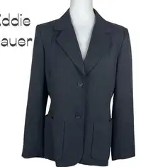 Eddie Bauer Dark Gray Career Academia Jacket Blazer NWOT Size 8