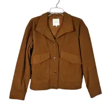 Avec Les Filles Brown Corduroy Oversized Pocket Shacket Small S