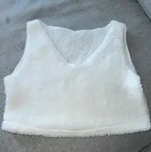 Fuzzy White Pajama Tank