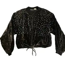 Speed limit MPH Burnout Velvet Sequins Vintage party jacket size Medium