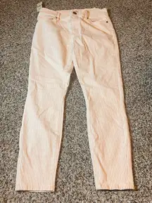 Loft Modern High Waist Skinny Ankle Striped‎ Petites Jeans 26/2P