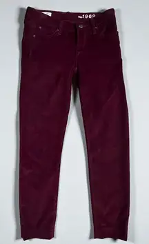 GAP 1969 Purple Corduroy Leggings Jeans Pants Size 26 / US 2
