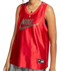 NEW Nike Sportswear Icon Clash Glam Dunk Tank size S Red
