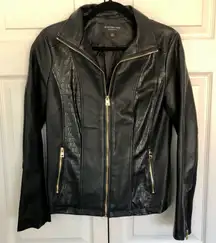 Marc New York Mixed Media Faux Leather Jacket Size S