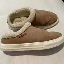 Plush  Women's Casual Suede CINNAMON Clog Slippers Size 9