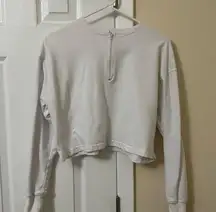 Long sleeve cropped sweatshirt