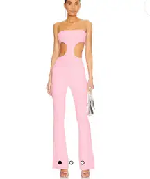 Revolve super down pink jumpsuit