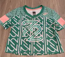 Nike Green and Pink Team Authentic Jersey