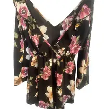 Cold Shoulder Floral Romper