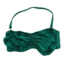 Green Sparkly Metallic Mermaid Scale Bikini Top Medium