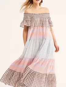 Free People Multicolor Gingham Maxi Dress