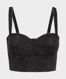 YFB Black Bustier Tank Crop Top Size M