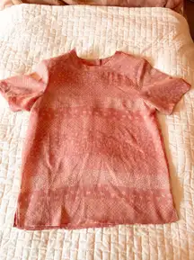 Alfred Dunner Pink Floral Blouse Size 8