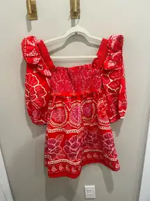 Pink and Red Farm Rio Dress Size Small