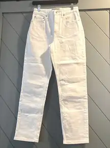 White High Rise The Straight Jean