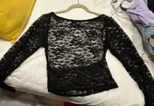 Women’s Sheer Lace Long Sleeve