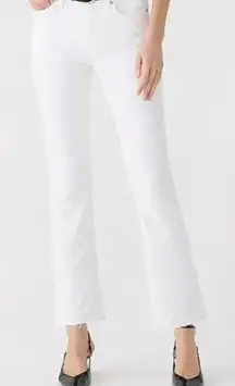 J Crew Jeans Women Size 28 Petite White Billie Demi Boot Crop Cotton