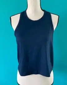 Fabletics  high neck dark blue tank top in size medium