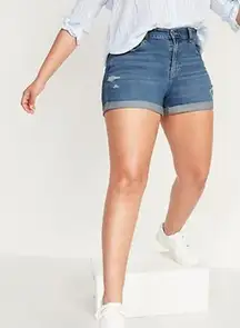 Old Navy Women's‎ Size 8 Boyfriend Roll Tab Denim Shorts