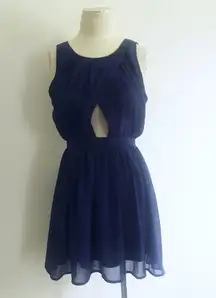 Pleated Cutout Open Back Formal Dress