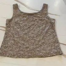 Elegant Gold Lace Women's Top