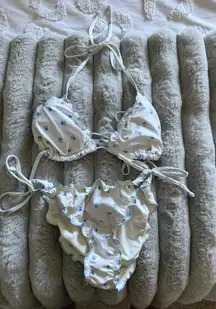 H&M Bikini Set Floral Scalloped