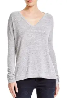 Women’s Rag & Bone Grey Black Marled VNeck Lightweight Casual Sweater Top XS