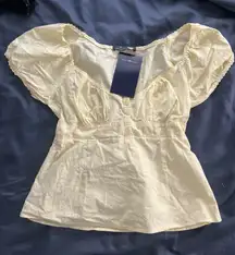NWT butter yellow brandy Melville babydoll top
