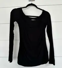 Michael Lauren Women’s Medium Black Ribbed Longsleeve Top