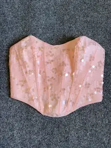 Boutique Light Pink Corset Top