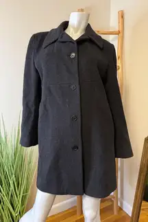 Steve by Searle Coat Cashmere Blend Wool Mid-Length Lined Size 8P VINTAGE
