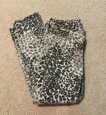Mother Leopard Print Jeans