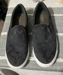 Coach slip on black shoes size 7