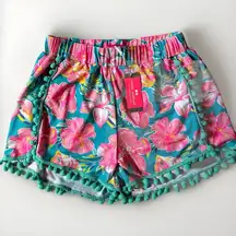 Simply Southern Shorts Women’s Size S (M) Pink Blue Florals Flowy Comfort NWT