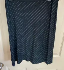 Elegant Black and White Striped Skirt