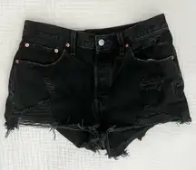 Levi's  501 black cut off denim shorts-Size 31 -100% cotton