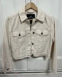 Cropped Corduroy  Biege Jacket