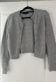 Grey Cardigan Sweater 