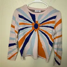 Veg grl floral Colorful Abstract Sweater size M/L